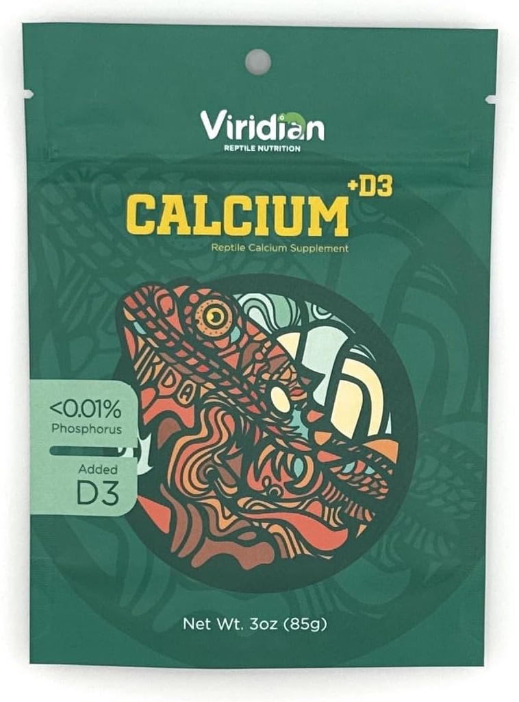 Viridian Reptil - Reptile Calcium Supplement mit D3 (3, Unzen)