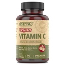 Vitamines véganes DEVA - Vitamine C premium à base d'aliments végétaliens - Multisource - Non-OGM - 90 comprimés