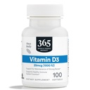 365 von Whole Foods Market, Vitamin D3 Softgels, 1000 IU, 100 CT
