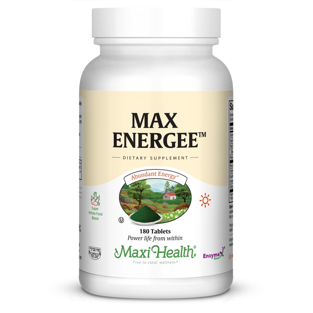 Maxi Health Max Energee - Natürliche Energie und Stamina Booster - 180 Tabletten - Kosher