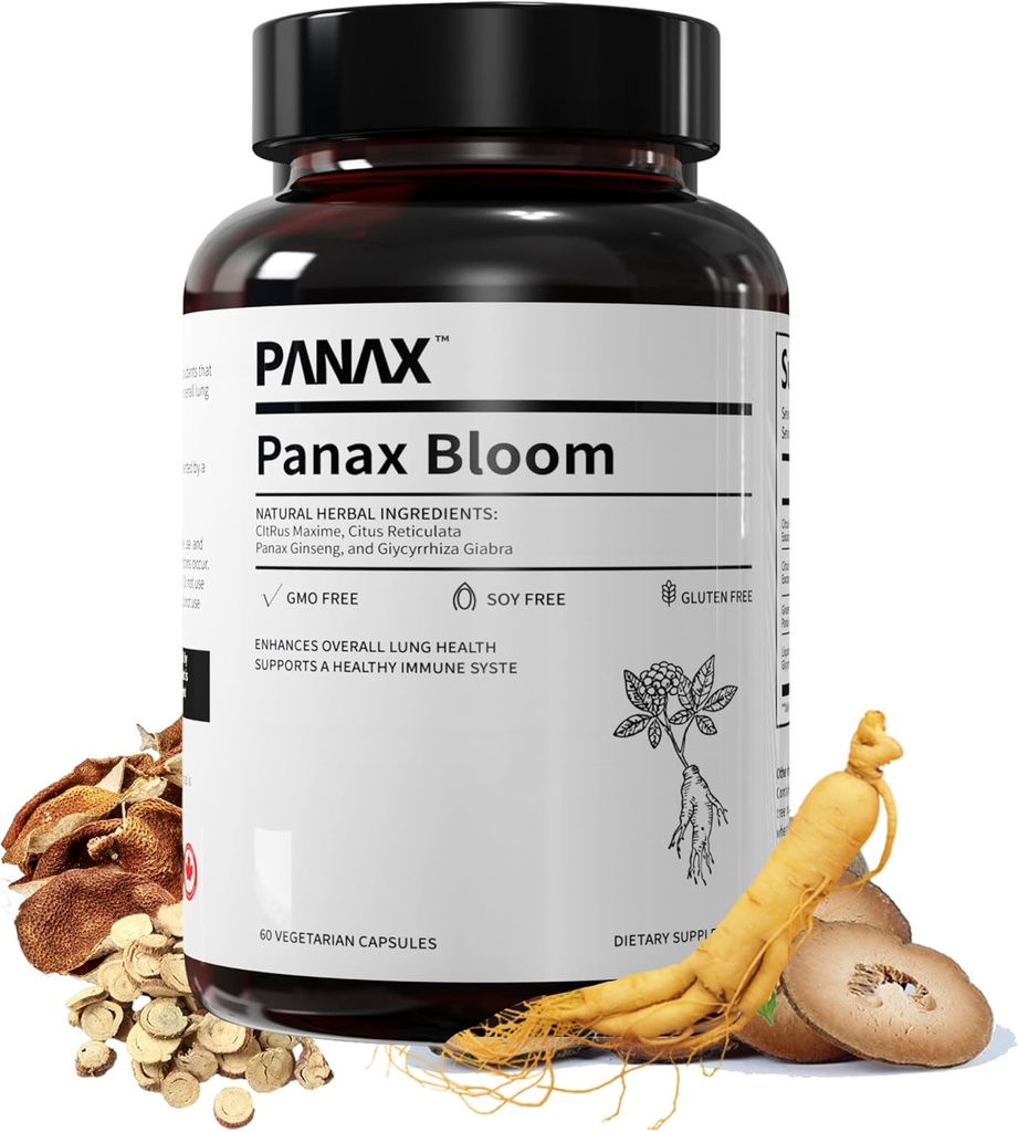 Ginseng, Citri Maxima, Citri Reticulata et Liquorice 60 Capsules végétariennes