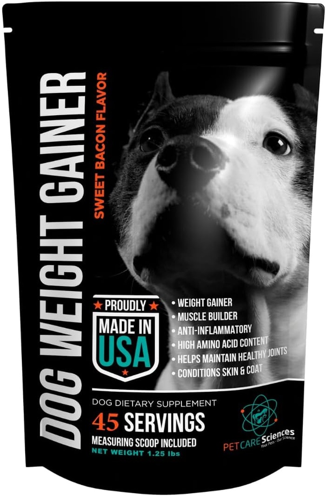 Ca. 45 Servierungen von Hundegewicht Gainer - Gewichtszunahme Ergänzungen für Hunde - Canine und Hund Muskelaufbau - Made in USA