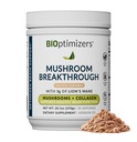 BIOptimizers Pilz Kaffee Alternative – Gesalzene Karamell-Getränke – Lion’s Mane, Chaga, Reishi + Collagen Peptides for Focus, Energy & Gut Health – Adaptogene Pilze & MCT Powder – 30 Servierungen