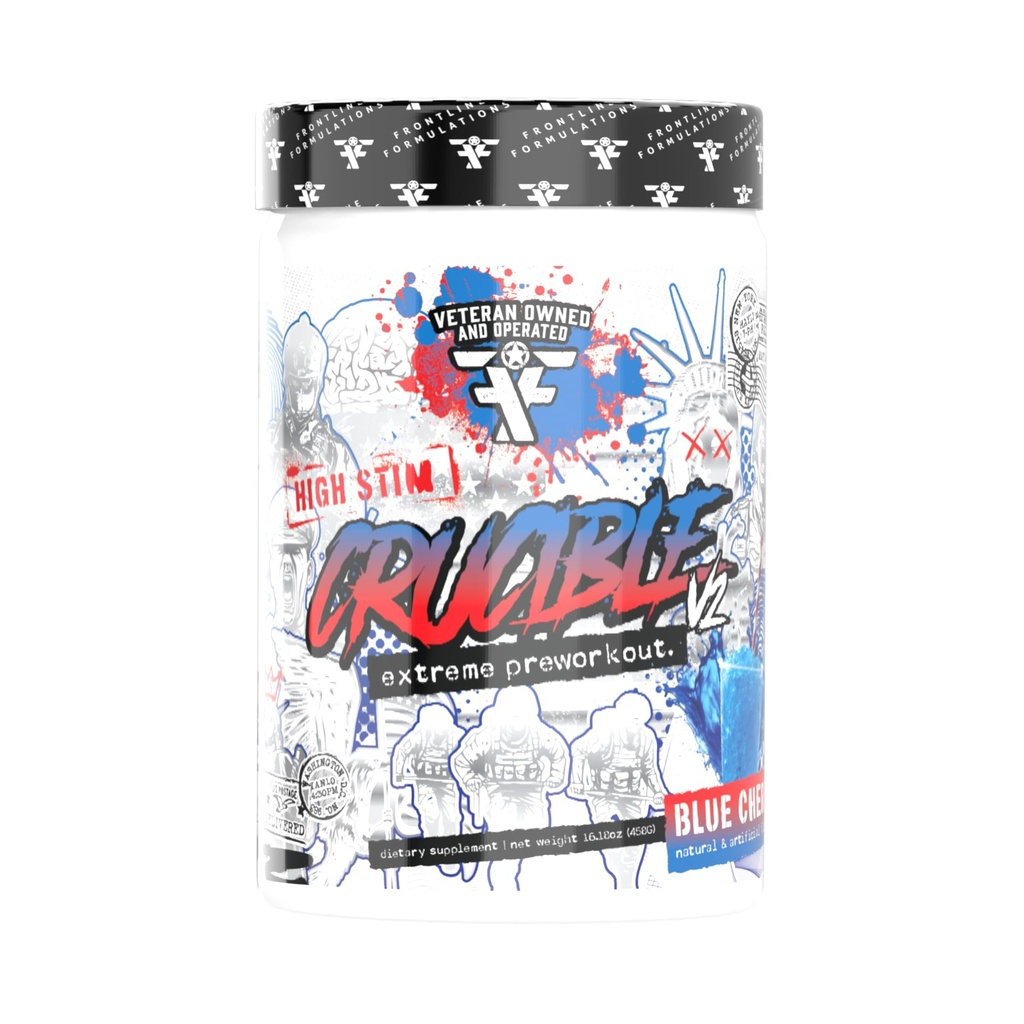 Crucible Pre-Workout Powder, Explosive Workouts, Laser Focus, High Stim, Erstaunlich Flavor, Veteran Eigentümer und betrieben (25 Servierungen, Blaue Kirsche Slushie)