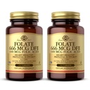 Solgar Folate 666 mcg DFE (acide folique 400 mcg) - 250 comprimés, lot de 2 - Soutien prénatal - non-OGM, végétalien, sans gluten, sans laiterie, casher - 500 portions totales