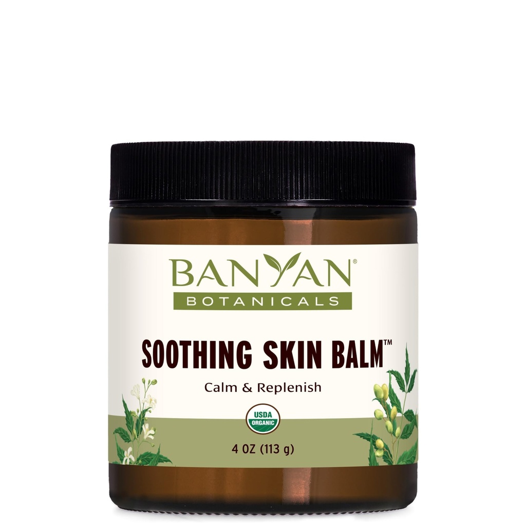 Banyan Botanicals Baume de peau apaisante – Soin de peau à base de plantes biologiques Salve avec Neem Leaf et Vetiver – Baume de refroidissement et apaisant pour la santé de la peau naturelle – 4 oz – Sans OGM Source durable Sans pétrole
