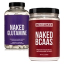 NAKED Kirsch Lime BCAAs 34 Portionen + reines L-Glutamin 240 Kapseln Bundle: Non-GMO, Glutenfrei, Muskelrückgewinnung, Nichts Künstliches
