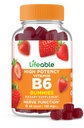 Lebensfähige Vitamin B6 Gummie | 100mg | Große Verkostung VIT B6 Ergänzung | Vegan B6 Vitamine für Nerve Unterstützung Ergänzung | Vitamin B 6 für Erwachsene, Männer, Frauen | 60 Gummie