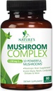 Mushroom Brain Supplement 1330 mg - 10 in 1 Hochfester Pilzkomplex mit Lions Mane, Turkey Tail, Reishi, Cordyceps, Chaga & Brain Nootropic Complex für Memory & Focus Support - 60 Kapseln