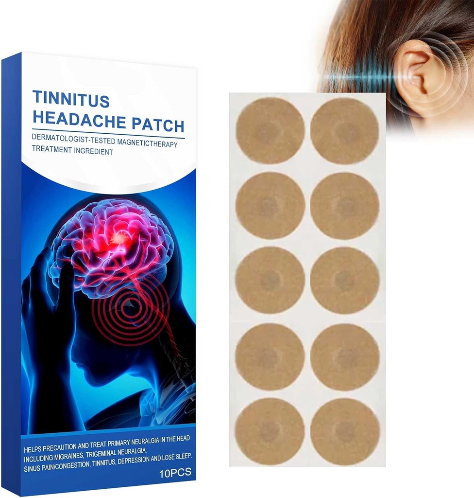 Tinnitus Patches, 10 PCs Ohr Patches für Tinnitus, Ohr Schmerzaufnäher, Hörgeräte, Itchy Ears/Non-Woven Stoffaufnäher (10PCS)