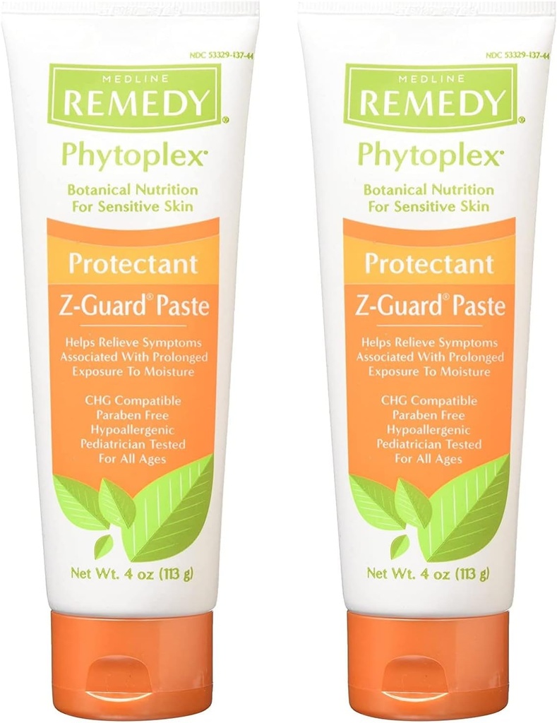 Medline Remedy Phytoplex Z-Guard Skin Protectant Paste, 4 Unze (Pack von 2)