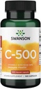 Swanson Vitamin C mit Rose HIPS Immunsystem unterstützen Haut Herz-Kreislauf-Gesundheit Antioxidans Ergänzung 500 mg 100 Kapseln