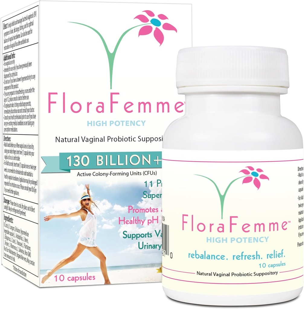 pH Vaginal Probiotics Suppository - Unterstützt pH Balance von Hefe & Bakterien für Feminine Frische. Unterstützt die Wiederherstellung der gesunden Vaginal Flora & Eliminiert Vaginal Odor