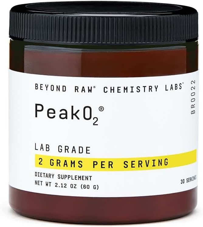 BEYOND RAW Chemie Labs Peak 02 Pulver, liefert Ausdauer während Workouts, 30 Portionen