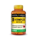 MASON NATURAL B-Komplex mit Vitamin C – Nervous System & Heart Health Support – 100 Kapseln