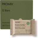 ProMix Nutrition Puff Bars - Chocolat de menthe- Marshmallow Crispy Treat - Grand Dégustation et santé sur le go Snack - Protéines élevées et faible teneur en calories - Sans gluten, soja et maïs - 12 barres