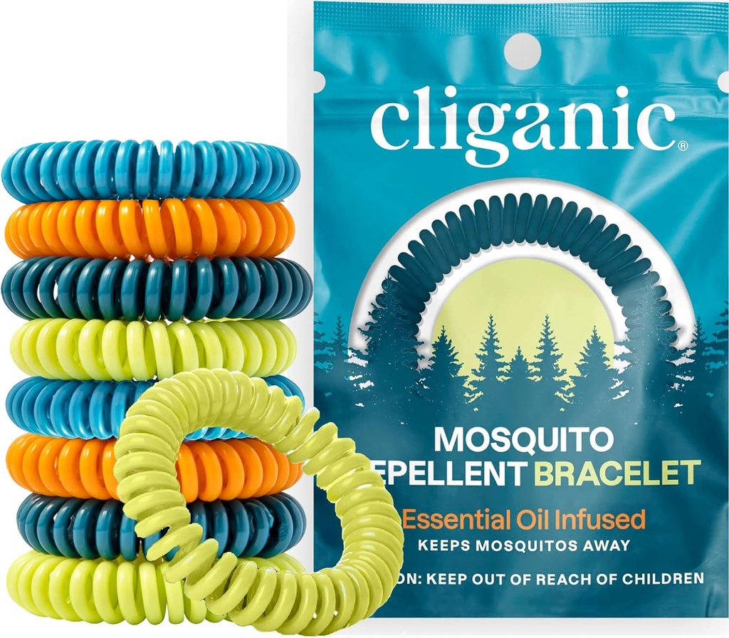 Bracelets anti-moustiques pour adultes et enfants - Bandes naturelles sans DEET, emballées individuellement