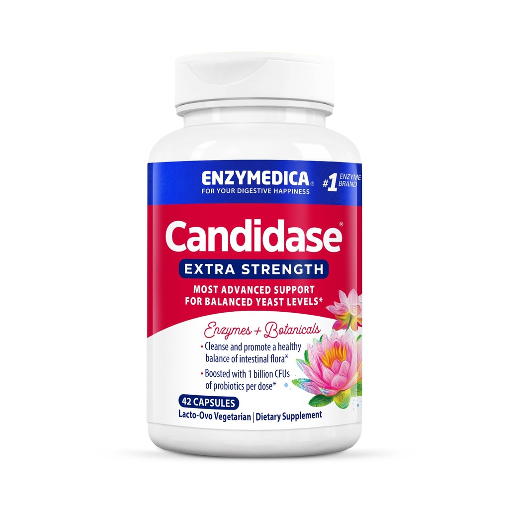 Enzymedica, Candidase Extra Strength, Soutien pour les niveaux équilibrés de levure, 42 Capsules