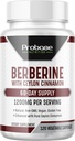 Probase Nutrition Berberine mit Zimtextrakt - Glutenfrei und Vegan - 120 Kapseln - 1200mg pro Servieren