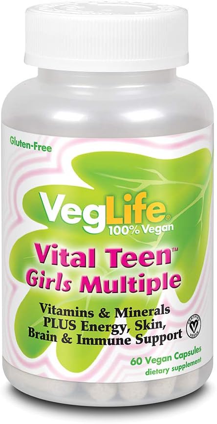VegLife Vital Adolescents Filles Multiple Veg Cap, 60 Comte
