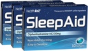 HealthA2Z® Schlafhilfe | Diphenhydramine HCL 50mg | Softgels | Unterstützt tieferes restliches Schlafen | 10 Zähler (Pack von 3)