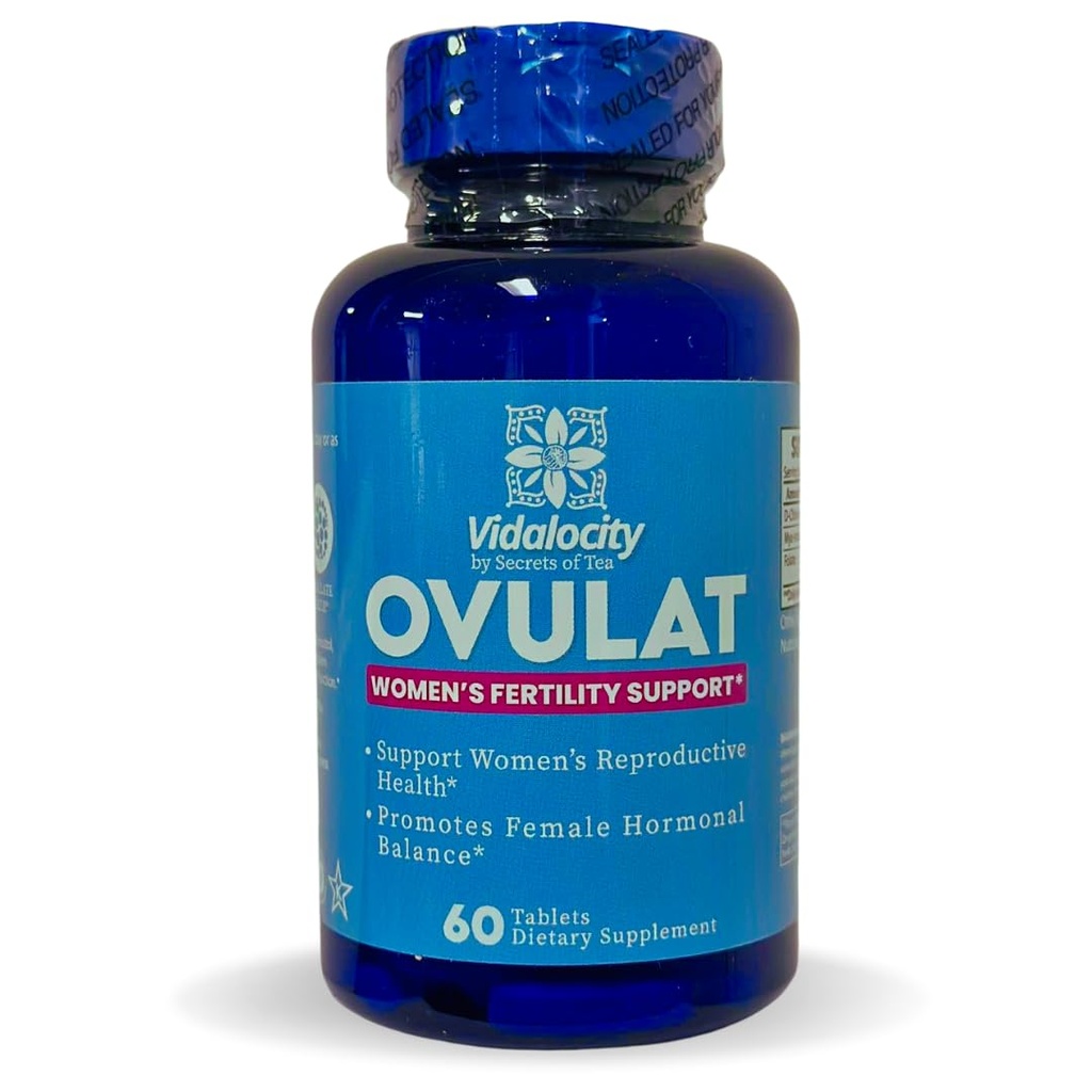 Secrets Of Tea Vidalocity Women's Fertility Support - Natürliche Mischung mit D-Chiro-Inositol, Folate, Myo-Inositol - Hormonal Balance - 60 vegetarische Kapseln