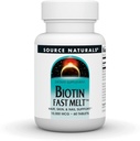 Source Naturals Biotin Fast Melt, Hair Skin and Nail Support*, 10,000 mg - 60 Fast Melt Tablets