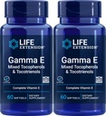Extension de vie Gamma E Tocophérols mixtes et tocotriénols 60 Softgels (paquet de 2)