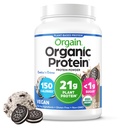 Orgain Organic Vegan Protein Powder, Cookies & Cream - 21g Pflanzenbasiertes Protein, 7g Prebiotic Fiber, Low Net Carb, No Lactose Ingredients, No Added Sugar, Non-GMO, Für Shakes & Smoothies, 2.03 lb