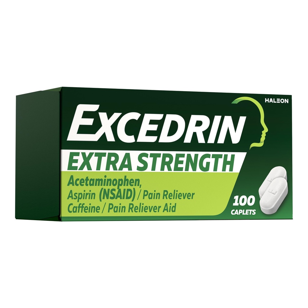 Excedrin Extra Strength Pain Relief Caplets – Kopfschmerzen Relief – 100 Count
