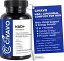 NAD+ Ergänzung für Männer 1000mg, NAD+ mit Resveratrol, CoQ10, L-Citrulline & Maca Root – Cellular Energy, Healthy Aging Support, Antioxidant, Nitric Oxid Prostate Health für Männer – 60 Kapseln