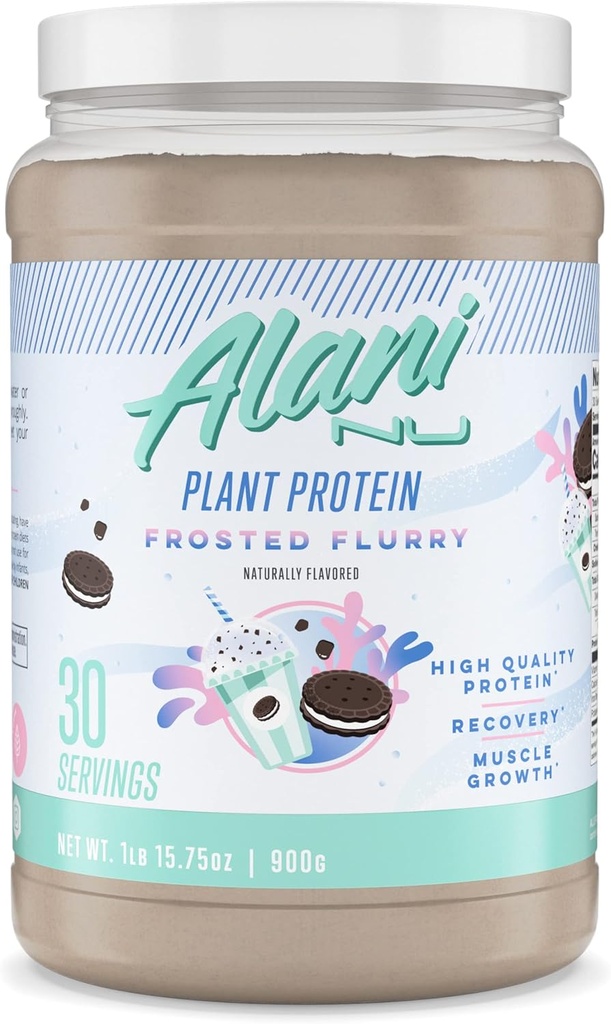 Alani Nu Pflanzenbasiertes Protein-Pulver Frosted Flurry | 17g Vegan Protein | Meal Ersatz-Pulver | Kein Zucker hinzugefügt | Low Fat, Low Carb, Dairy Free, Pea Protein Isolate Mischung | 30 Servierungen