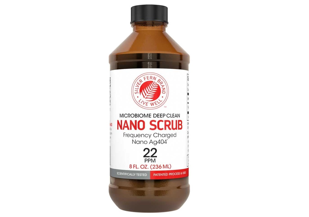 Nano Scrub by Silver Fern Brand - 1 Flasche - 48 Servierungen - Frequenz aktiviert Nano Ag4O4 - Flüssigkeit