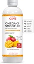 AS-IS Einfach 16 fl oz (31 Servierungen) | Omega-3 Smoothie aus Fischöl | Promotes Herz & Gehirn Gesundheit | Dairy & Sugar Free | Natural Mango Flavor