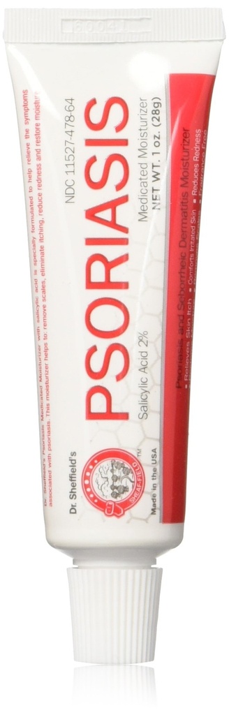 Psoriasis 2% Salicyclische Säure, Medicated Moisturizer, 1.0 Oz
