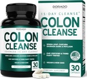 Colon Cleanse & Detox 15 Tage Gut Cleanse (30 Zähler) Darmreinigen Pillen & Probiotic für Gentle Laxative & Bowel Relief für Stomach Bloating - Third Party Tested, Vegan, Non-GMO - Made in USA