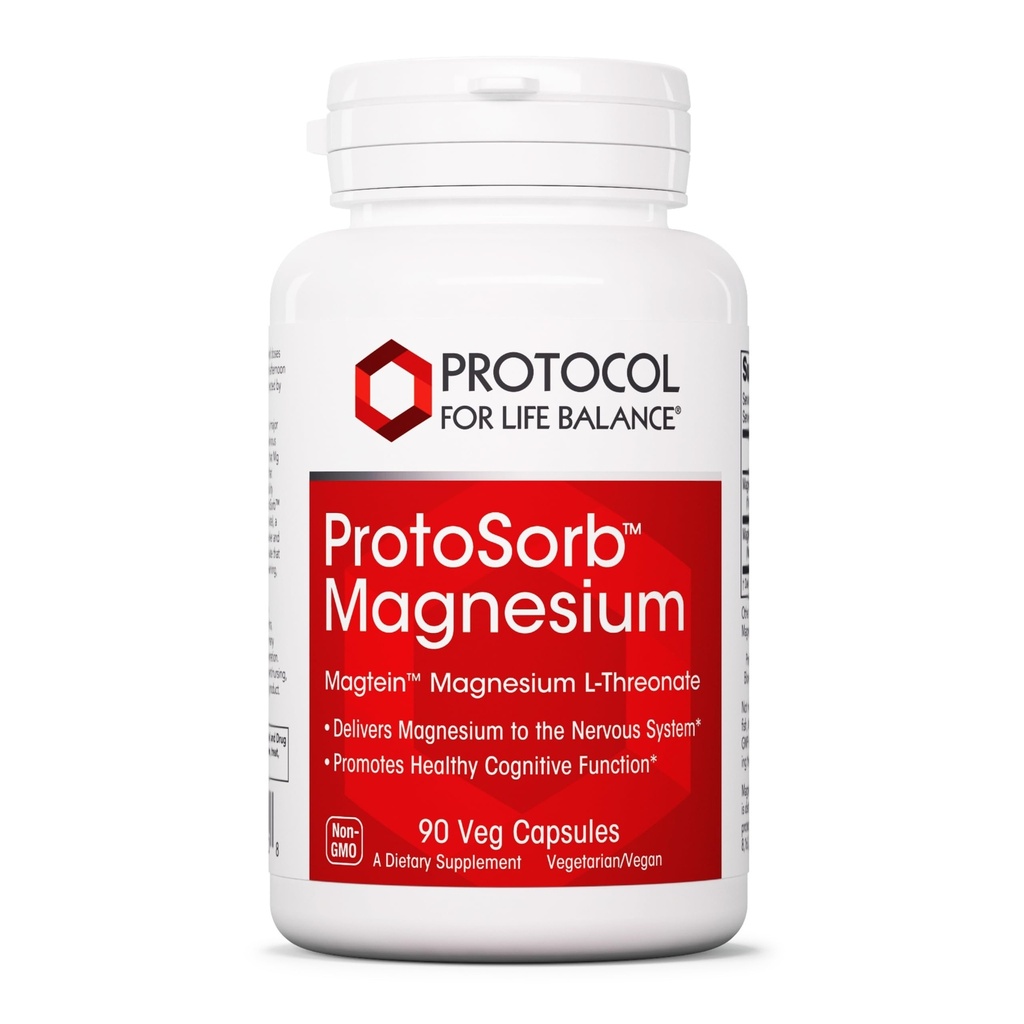 PROTOKOLL FÜR LIFE BALANCE Magtein - 2.000mg Magnesium L-Threonate Magtein - Unterstützung Gehirn Fokus & Gedächtnis Gesundheit - Kosher & Non-GMO - 90 Veg Kapseln