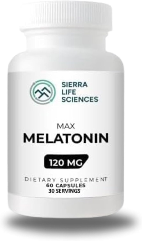 120 mg de Melatonine Max à haute posologie dans des capsules faciles à avaler - 30 portions