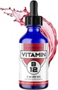 FWS Liquid B12 Tropfen Vitamin B12 Ergänzung 5000 mcg Sublingual Methylcobalamin Organic Non-GMO Vegan Hohe Absorption Methyl B12 einstellbare Dosierung unterstützt Erhöhte Energieproduktion