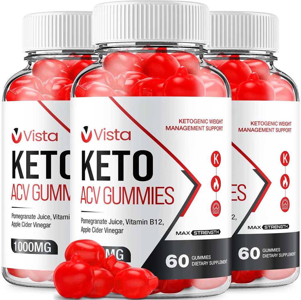 (3 Pack) Vista Keto ACV Gummies - Fortgeschrittene Formel Vista Keto Plus ACV Gummies Apfelessig Vista ACV Nahrungsergänzung Herren Frauen (180 Gummi)