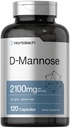 Horbäach D-Mannose | 2100mg | 120 Kapseln | Höchste Potenz | Nicht-GMO & Gluten Kostenlose Ergänzung