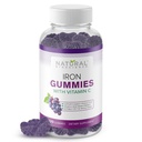Eisengummis mit Vitamin C - Eisenmangel-Anämie-Ergänzung für Erwachsene & Kinder, Kaubare, Rote Blutzellenunterstützung, Energie, Immunfunktion, Gehirngesundheit, Max Absorption, 120 Vegangummis