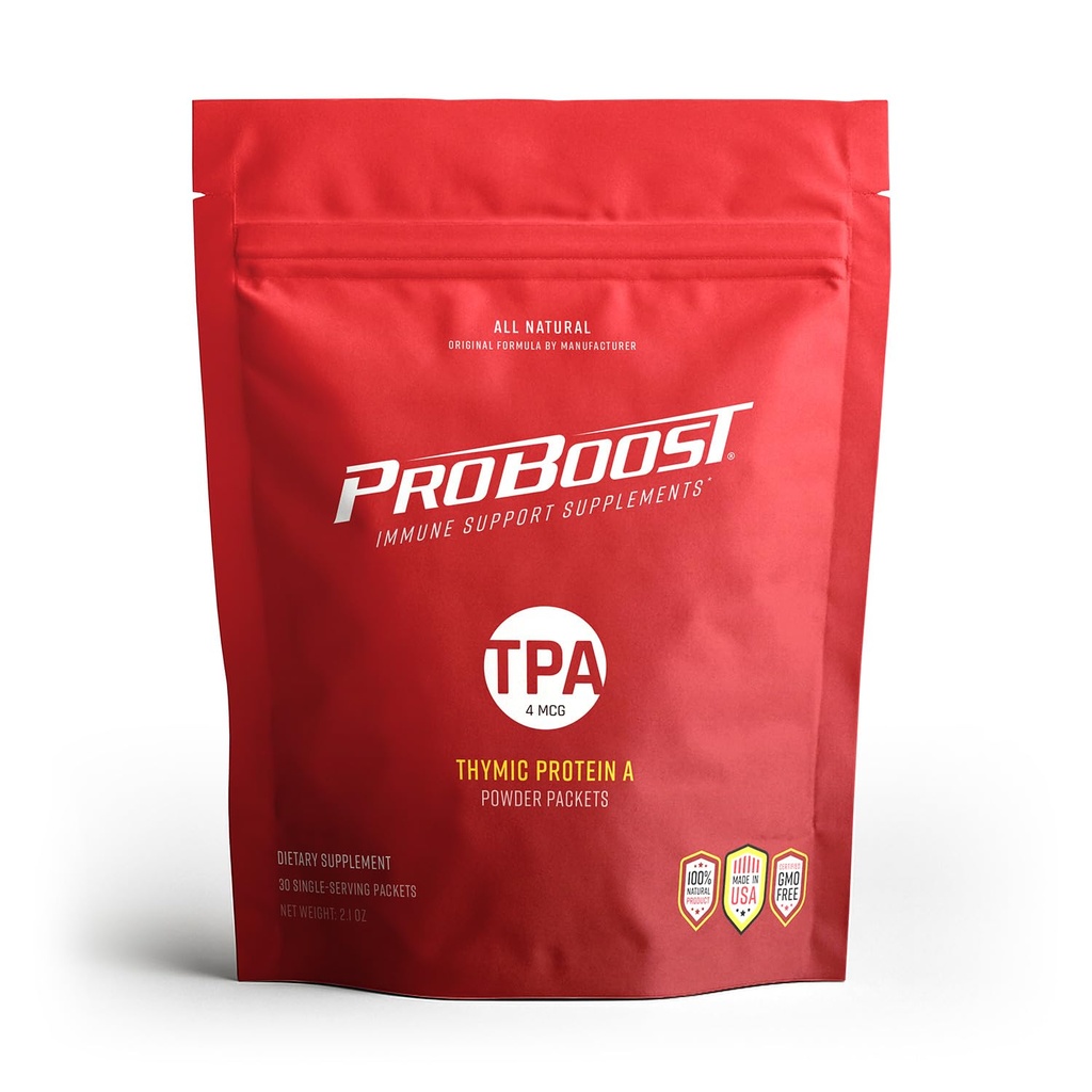 Thymic Protein A Powder Packets (4 McG TPA) – Supplément de support du système immunitaire - Tous naturels, non-OGM formule - 30 paquets