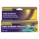 GoodSense Maximum Strength Triple Antibiotic Ointment plus Schmerzlinderung - lindert schmerzhafte Schnitte, Schrapes und Burns, verhindert Infektion, Erste Hilfe Antibiotika, Externe Analgetika, 1 Unze