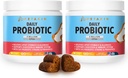 Probiotics for Dogs - 6 Strains with Prebiotics - Unterstützt Verdauungs- und Immunsystem – Relief für Durchfall, Bad Breath, Allergien, Gas, Verstopfung, Hot Spots - Made in USA - 240 Chews