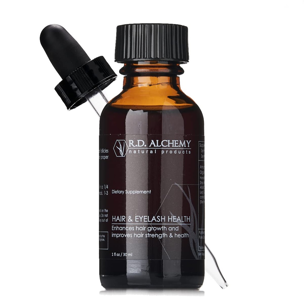 RD Alchemy - 100% natürliches & Bio-Haar-Gesundheit & Augen-Lash-Extrakt - Verbessern Haarwachstum, Gesundheit, & Glanz während Reduzierung von Split-Ends, Grauen und Haarausfall - Längen Augen Lashes