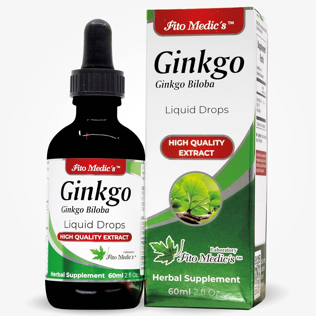 FITO MEDIC's Lab - Ginkgo biloba, für Speicher und Konzentration, Pure -Ginkgo biloba Extract -Ultra hohe Absorption, Alkoholfrei.