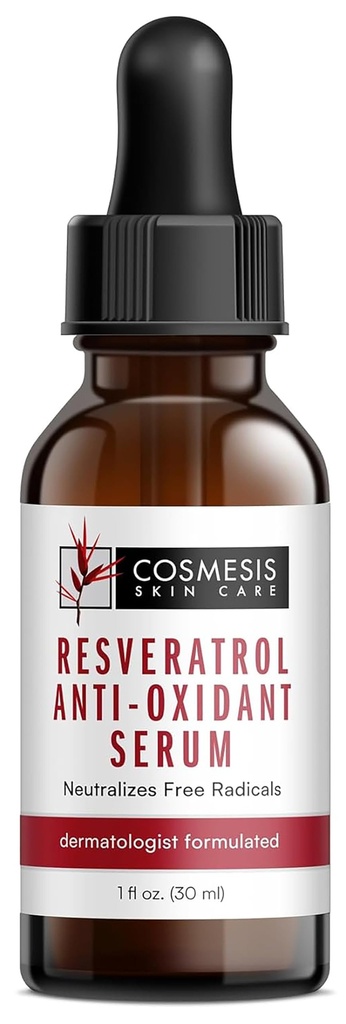 Sérum anti-oxydant resvératrol - Combat Vieillissement avec des antioxydants du thé Polyphénols & Resvératrol - 1 fl oz - Cosmésis