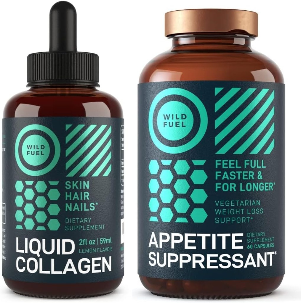 WILD FUEL Liquid Collagen und Appetit Suppressant Gesundheit und Wellness Bundle