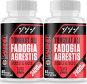 2400mg Fadogia Agrestis Tongkat Ali Suppléments - Tiers testés - 1400mg Fadogia Agrestis & 1000mg Tongkat Ali, Force maximale, Masse musculaire et performance sportive, 2 paquets